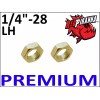 RED PIRANHA 2 PCS JAM NUT LH 1/4''-28 THREAD ROD