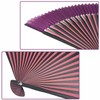 Kyoetsu Men's Hand Fan, Pure Silk, Plain, 2 Colors, Bamboo