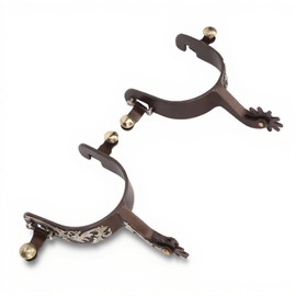 FAUOSWUK 1 par de Espquero de Acero con bajo Contenido de Carbono con Engranaje Espuelas para Botas de Vaquero Espuelas para Botas Espuelas para Hombres Y Mujeres 80 X 80 Mm para Equitación