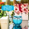 OWATRKDEY Turtle Stemless Wine Glasses: Hand Blown Beach Wine Glass