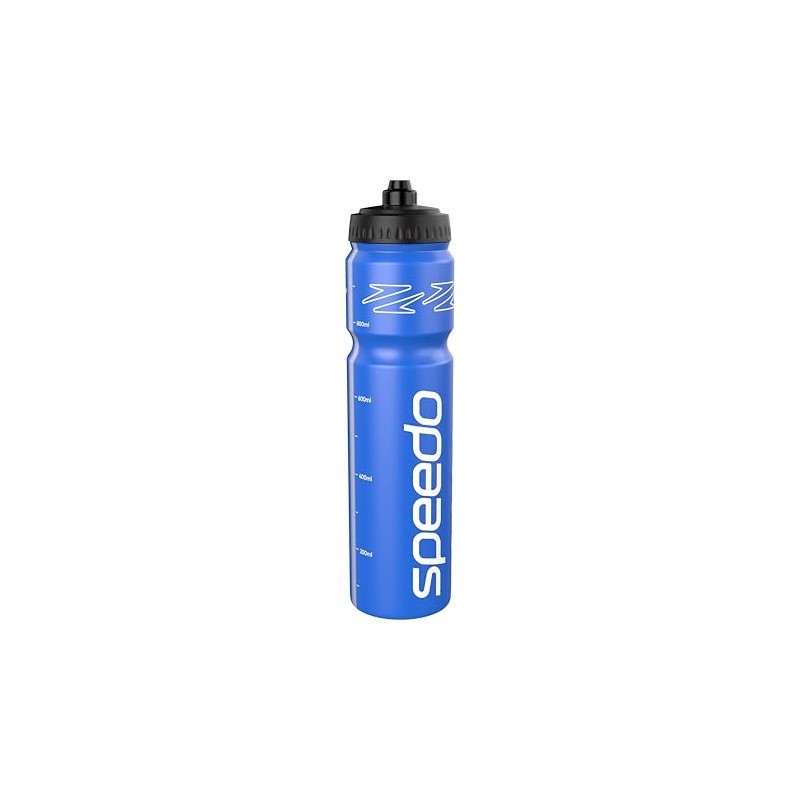 Speedo 1 Litre Water Bottle | Ergonomic Design, Bondi Blue/White,