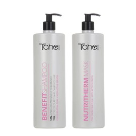 Tahe Botanic Kit - Benefit Shampoo 1000ml + Nutritherm Mask 1000ml With Active Keratin