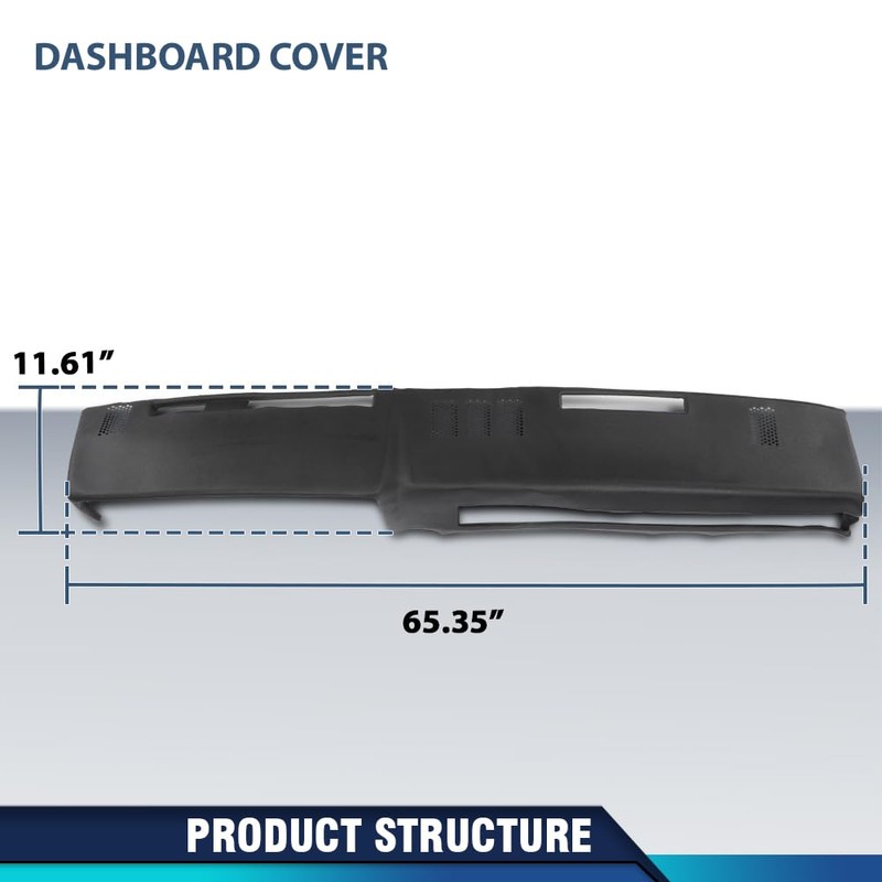 PIT66 Dash Bezel Cover Compatible with 1981-1987 Chevy GMC Full