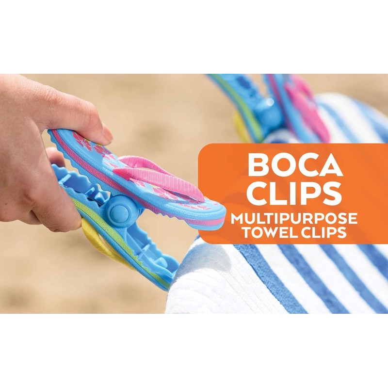 Flamingo BocaClips by O2COOL, Beach Towel Holders, Clips, Set of