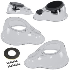 2PCS Speaker&Tweeter Boxes Universal for 6.5" Speakers for UTV ATV RV Boat Trunk Trailer Golf Cart Marine, Speaker Enclosures Pods Mount Spacer Rear Deck Kick Panel Box (Transparent)