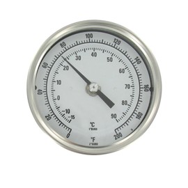 Dwyer® Long Reach Bimetal Thermometer, BTLRN318101, 0-200°F, 18" Stem