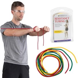TheraBand tramos de tubos profesionales con resistencia de látex para ejercitar, rehabilitar y acondicionar cualquier parte del cuerpo.