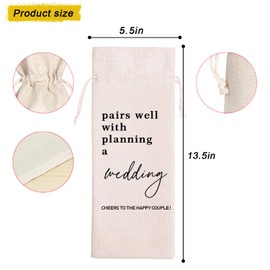 Wedding Gifts Wine Bag|Engagement Wine Bag|Engagement Gift|Wedding Planning Gift|Pairs well with planning a wedding Mr and Mrs Wedding Gifts for Couple(11MA24)