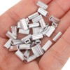 CLISPEED Wire Rope Sleeves, 1.0mm 100pcs Aluminum Crimping Loop Sleeves
