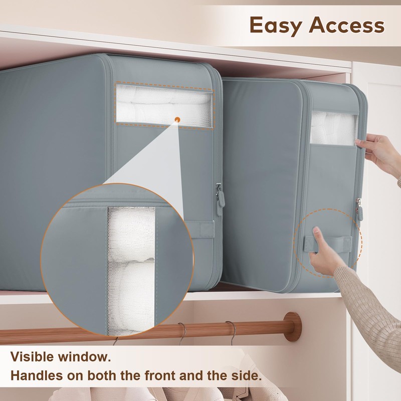 2-Pack Compression Packing Cubes with Window for Doona – Zipper
