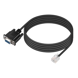GINTOOYUN DB9 to RJ11 Cable DB9 Pin Female Plug to RJ11/RJ12 6P6C Telephone Crystal Male Plug RS232 Adapter Debugging Cable for APC,UPS,Telephone,Industrial Control Computer,etc(5.9FT)(6P6C)