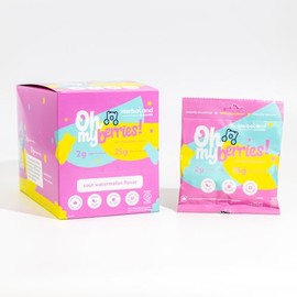 Herbaland Oh My! Gummies Snacks Low-Sugar, High-Fiber, Vegan, Gluten-Free, 12 x 50g (Box of 12), Compostable Pouch, Peach Flavor (12 x 50g Watermelon, Sour Watermelon)