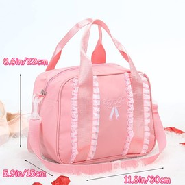 JUCHAO Ballet Dance Bags - Pink Women & Girls Ballet Sports Dance Bag Package - Handbag