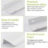 UFURMATE Back Mount Finger Edge Pull, 8Pcs White Aluminum Alloy