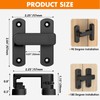Barn Door Lock, 90/180 Degree Door Latch, Adjustable Lock Height