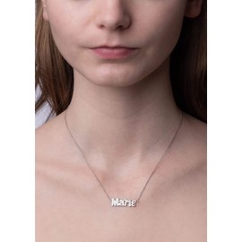 SILVEGO Women's Necklace 925 Sterling Silver Pendant with Name, Silver