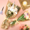 Fullhawl 100 Pcs Flower Bouquet Wrapping Bags 9.8 x17.9 Inch