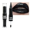 2-in-1 Black Liquid Lipstick & Lip Liner Pencil Kit for