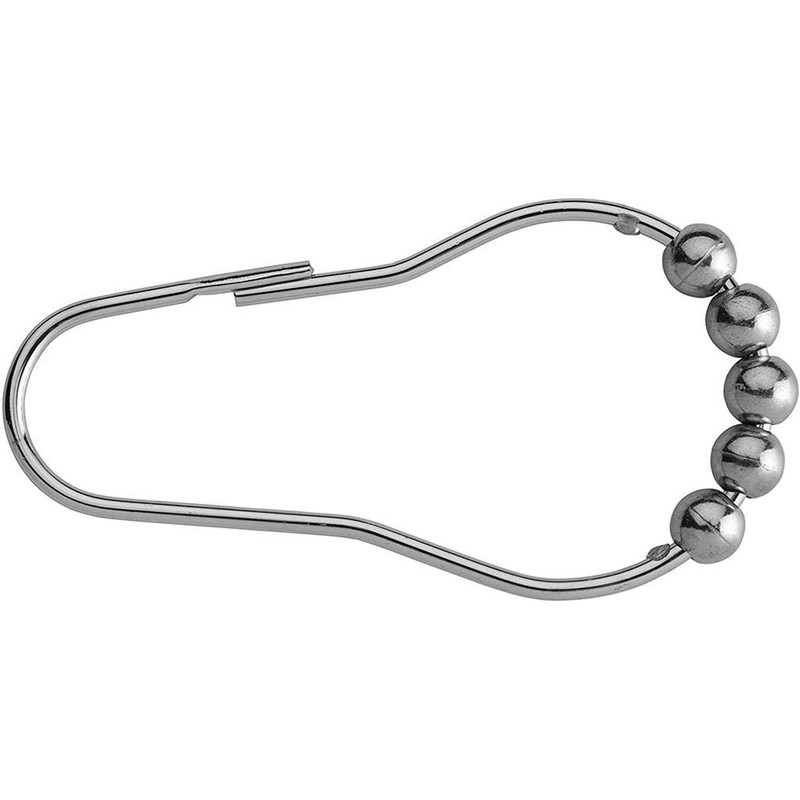 Croydex AK141641 Chrome Bead Shower Curtain Rings