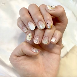 Dara Beauty March Art of the MonthWhite Gras Mother of Pearl Nail❣ - Not selected / 다라뷰티 3월 이달의아트화이트그라 자개네일❣ - 선택안함