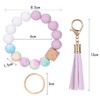 CHUQING Schlüsselanhänger Frauen Armband Schlüsselbund Armreif Auto Schlüsselanhänger Silikon Perlen