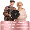 Delgeo Modern Wall Clock Decoration Non-Ticking Wall Clock for Decorative