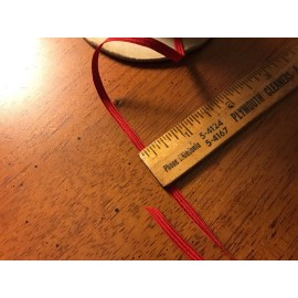 5 YDsX3/16” Vintage TINY RED RAYON SOUTACHE BRAID New Old Store Stock DOLL TRIM