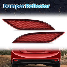 PIT66 Rear Bumper Reflector Set Driver and Passenger Side Compatible with 2016-2019 Chevy Malibu Hybrid/Chevy Malibu L2016-2021 / Chevy Malibu 2016-2022 (submodel: LS, LT) 23174489 GM1184113