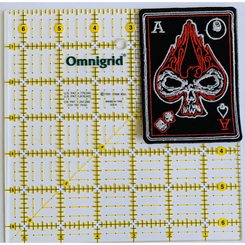 Ace Of Spades Skull Patch Biker Badge Eight Ball Motorcycle