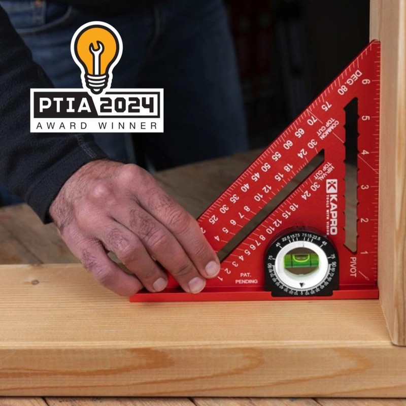 KAPRO 449-7 Rafter Square with Protractor Vial Level - Anodized