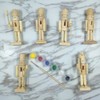 6pcs 12cm Christmas Nutcracker Ornament Set Wooden Nutcracker Character Soldier