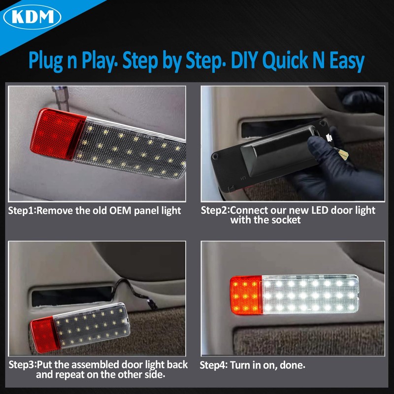 KDM LED Interior Door Panel Courtesy Light Assembly Fit for