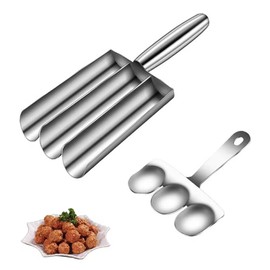 BlayaAdd Meatball Maker Tool, 304 Stainless Steel, 3 Count, Silver