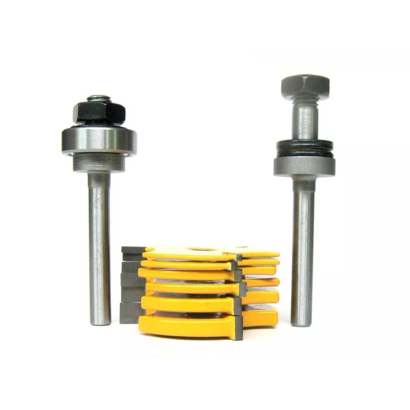 sct-888 8pc 1/4" Shank Slot ,Assembly 6 cutters & 2