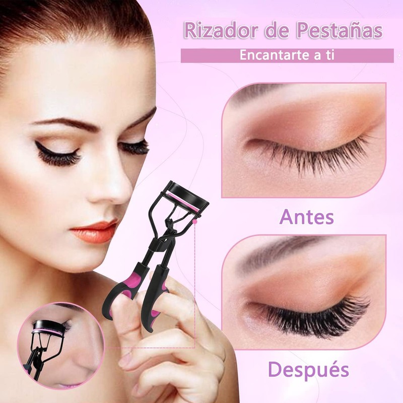 Rizador de Pestañas 7 en 1 con 4 Almohadillas de