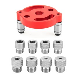 Wenrecu Woodworking Center Finder Kit, Drill Guide Locator with 3/4/5/6/7/8/9/10mm Drill Bits and Drill Bushings