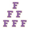 PATIKIL Buchstaben-Aufnäher, 6 Stück, Anfangsbuchstabe F, selbstklebender Aufnäher, bestickter Stoff,