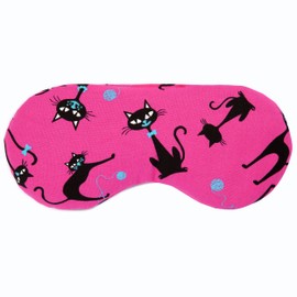 Eye Pillow Linseed + Eye Brace for Relaxation, Cooling or Yoga - Cat Pink