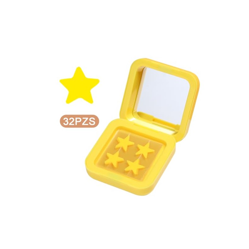 32 Piezas Parches para Acné Estrellas,Estrellas Pimple Patch,Parches Estrellas Acne,Parches