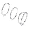 3piezas Anillos Nasales Piercing Cartílago Acero Inoxidable