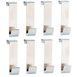 infactory Universal Stainless Steel Door Hooks Set of 8