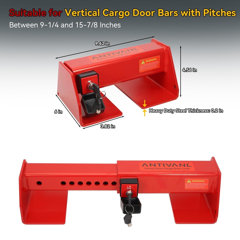 Antivanl Shipping Container Locks Heavy Duty, Maximum Security Trailer Door