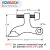 KOVOSCH 2 Pack Hinge Pin Door Stopper Brushed Satin Nickel