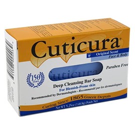 Cuticura Deep Cleansing Face and Body Soap, Original Scent 5.25 oz
