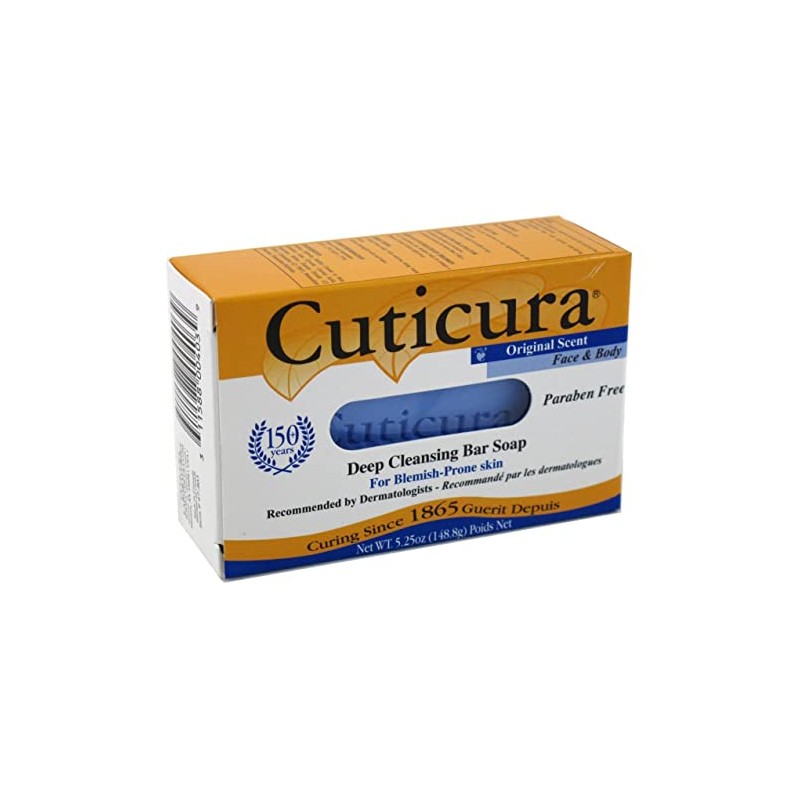 Cuticura Deep Cleansing Face and Body Soap, Original Scent 5.25