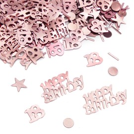 1 Birthday Confetti, 1st Rose Gold Metallic Foil Sequins Table Scatter Sprinkles for One Year Birthday Party Anniversary Table Party Decorations 15g A3MGSRZX (1th)