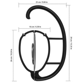 ZEONHAK 8 Pack Wig Hanger, Wig Rack for Multiple Wigs and Hats, Collapsible Wig Dryer, Portable Hanging Wig Stand, Collapsible Wig Display Holder Tool, Black