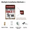 Yiruhe Not Touch My Tools Metal Signs Vintage Style Tool