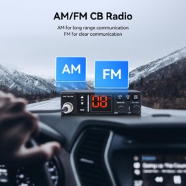 Retevis MB3A Dual-Mode AM/FM Mobile CB Radio, Automatic Noise Limiter, PA System with Antenna, Full 40-Channel, Compatible with 12v 24v for Car