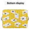 Cute Yellow Honey Bee Storage Basket Bin Geometric Honeycomb Collapsible